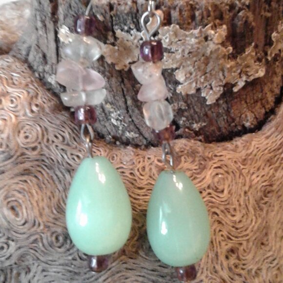 Handmade Bead Earrings - Picture 2 of 3